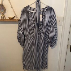 NWT NY&C Blue/White striped dress